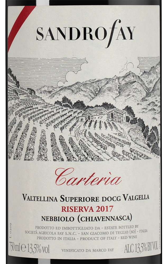 Вино Carteria, Sandro Fay, 2017, (137769), Италия, Ломбардия, красное, сухое, 0.75 л, Картериа, цена 12490 рублей