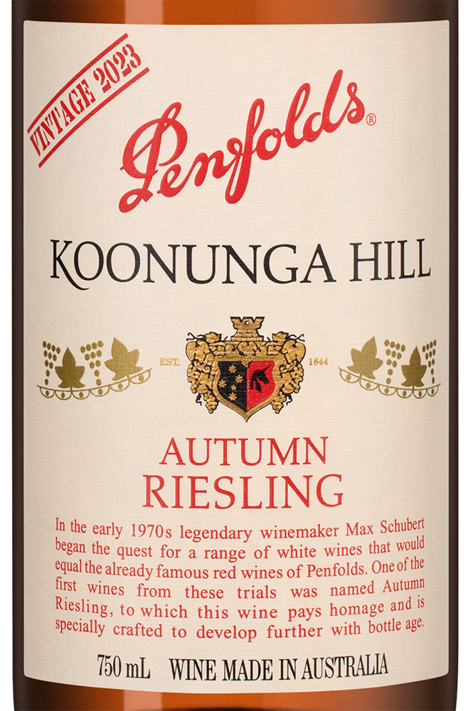 Вино Koonunga Hill Autumn Riesling, Penfolds, 2023, (153084), Австралия, Южная Австралия, белое, полусухое, 0.75 л, Кунунга Хилл Отом Рислинг, цена 4290 рублей