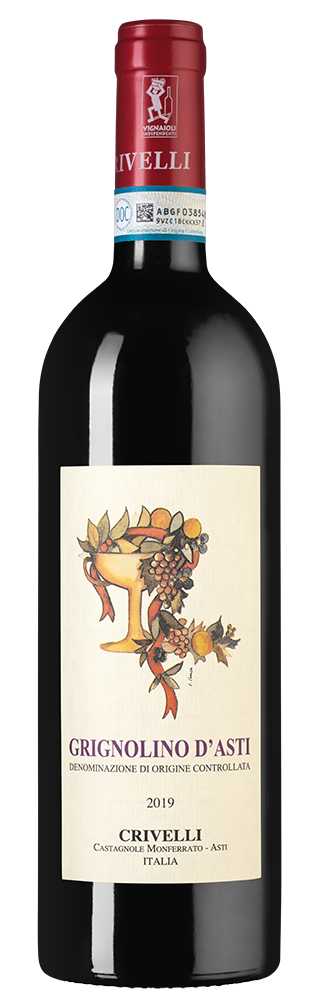 Вино Grignolino d’Asti, Agricola Crivelli, 2019, (130131), Италия, Пьемонт, красное, сухое, 0.75 л, Гриньолино д'Асти, цена 5990 рублей