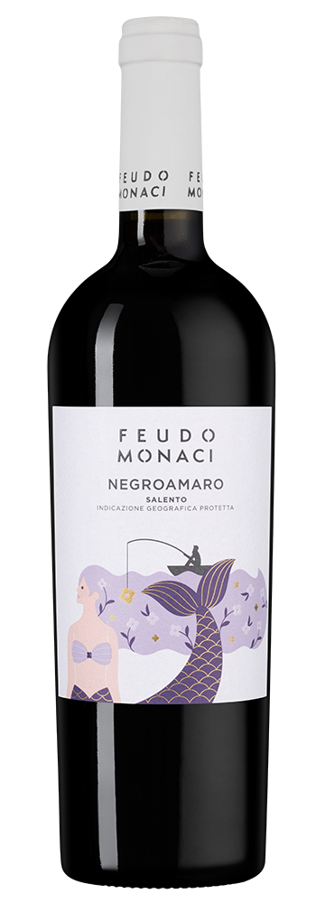 Вино Negroamaro Rosso Feudo Monaci, Castello Monaci, 2024, (156535), Италия, Апулия, красное, полусухое, 0.75 л, Негроамаро Россо Феудо Моначи, цена 2390 рублей