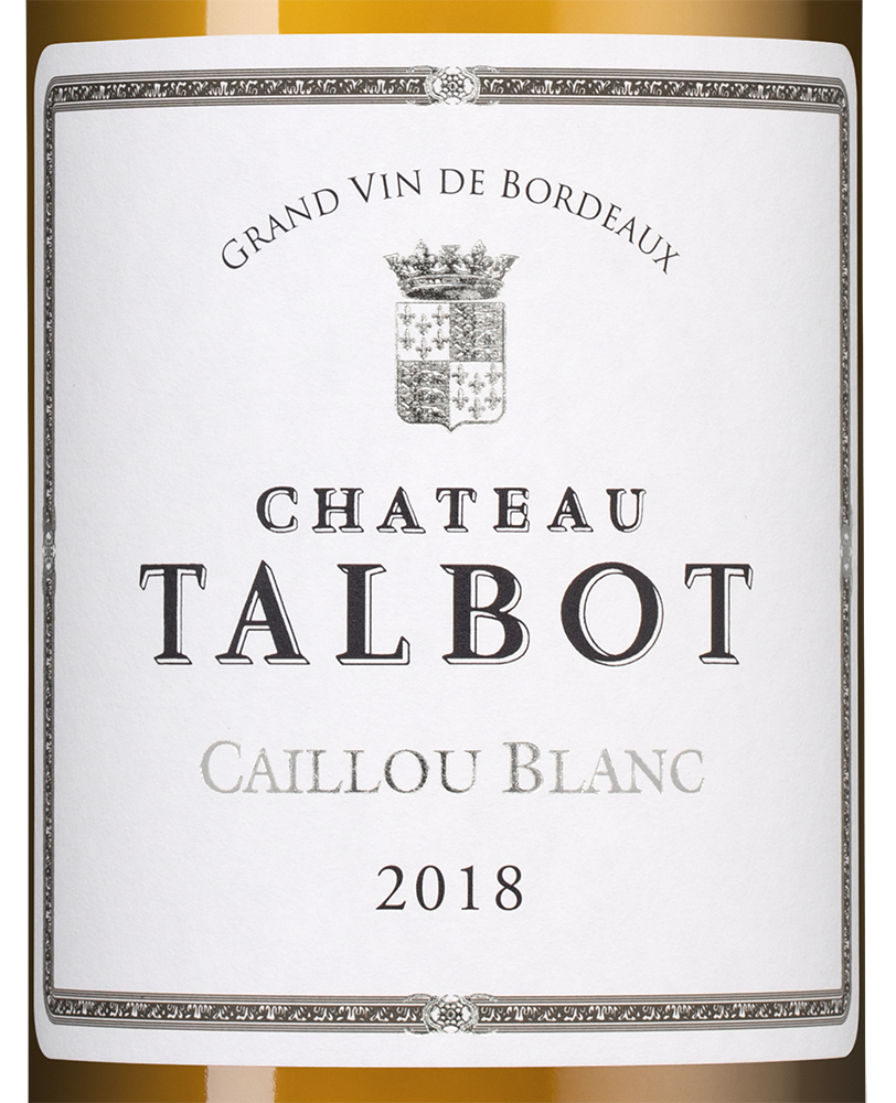 Вино Caillou Blanc du Chateau Talbot, 2018, (139456), Франция, Бордо, белое, сухое, 0.75 л, Кайю Блан дю Шато Тальбо, цена 11990 рублей