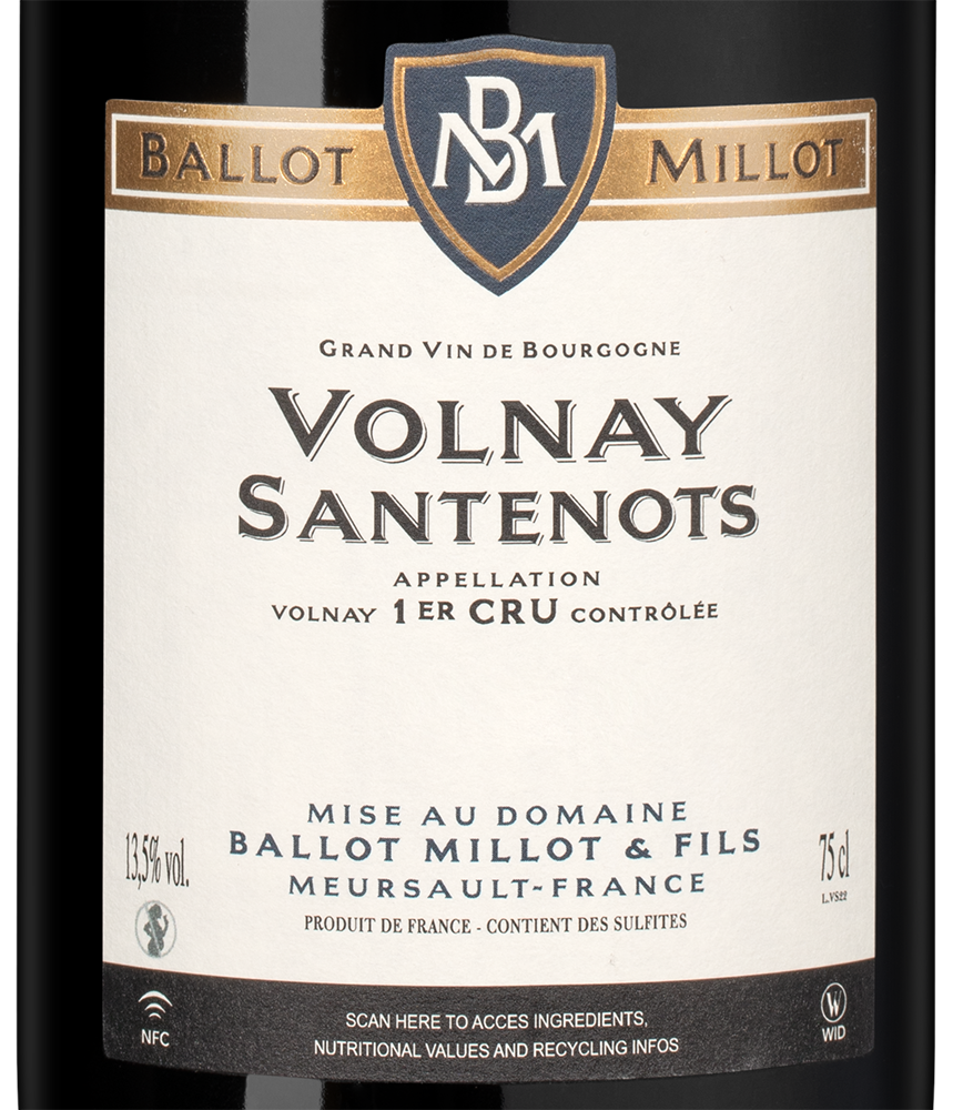 Вино Volnay 1er Cru Santenots RG, Domaine Ballot Millot et Fils, 2023, (154464), Франция, Бургундия, красное, сухое, 0.75 л, Вольне Премье Крю Сантно, цена 36490 рублей