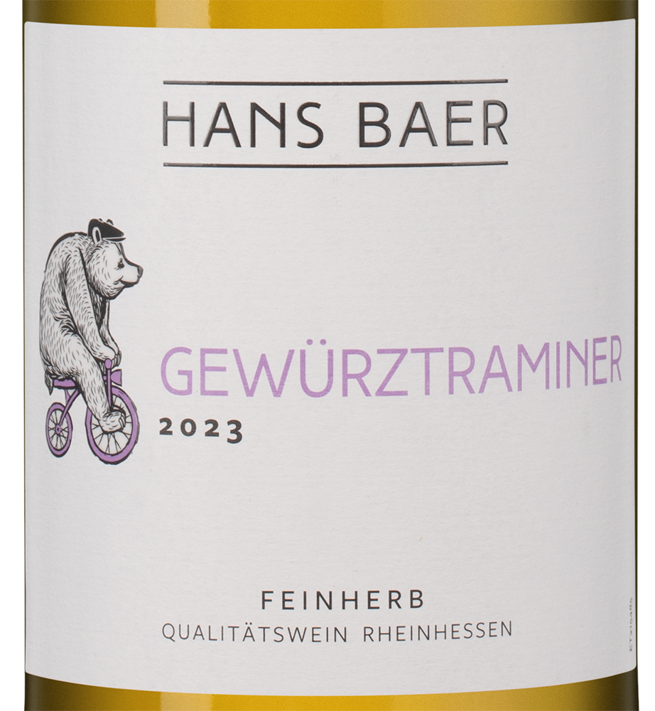 Вино Hans Baer Gewurztraminer, Weinkellerei Hechtsheim, 2023, (152756), Германия, Рейнгессен, белое, полусладкое, 0.75 л, Ханс Баер Гевюрцтраминер, цена 1294 рублей