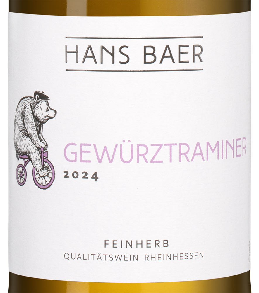 Вино Hans Baer Gewurztraminer, Weinkellerei Hechtsheim, 2024, (158887), Германия, Рейнгессен, белое, полусладкое, 0.75 л, Ханс Баер Гевюрцтраминер, цена 1294 рублей