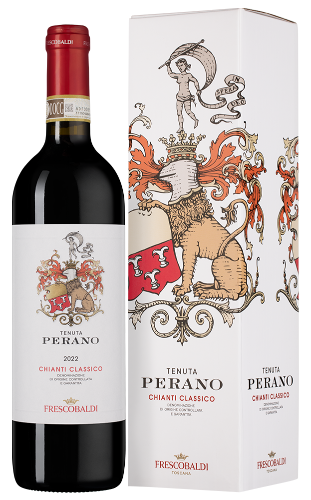Вино Tenuta Perano Chianti Classico в подарочной упаковке, Frescobaldi, 2022, (160056), Италия, Тоскана, красное, сухое, 0.75 л, Тенута Перано Кьянти Классико, цена 6990 рублей