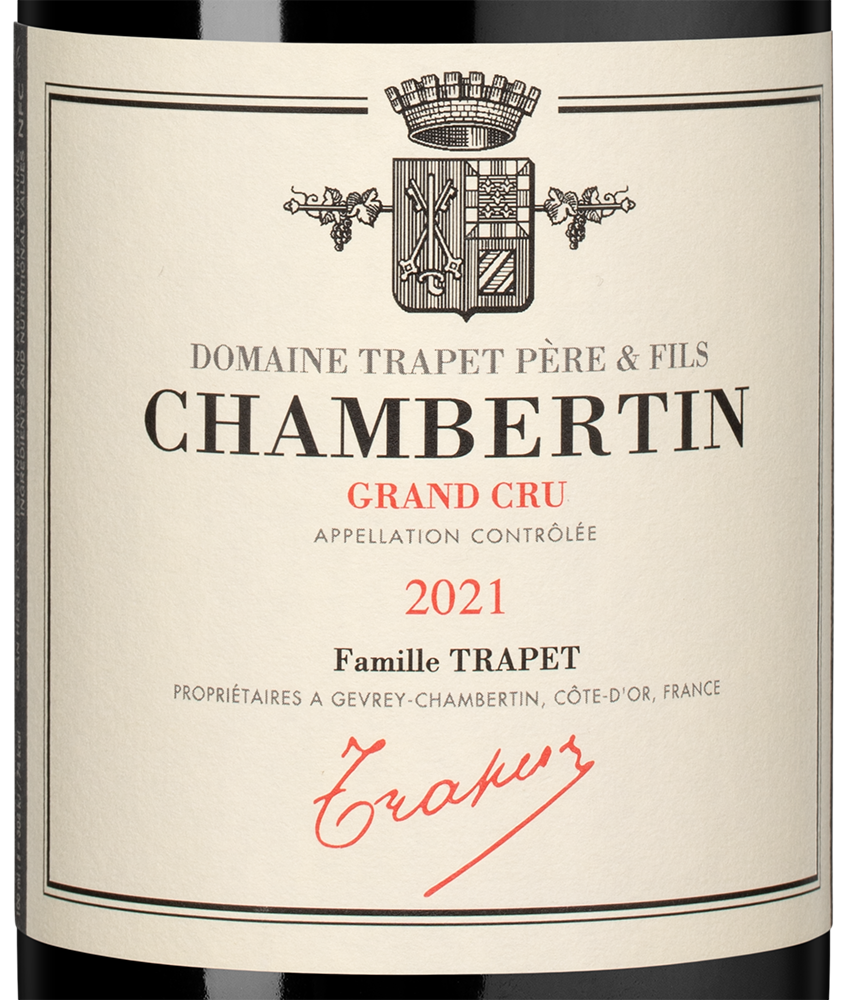 Вино Chambertin Grand Cru, Domaine Trapet Pere et Fils, 2021, (153928), Франция, Бургундия, красное, сухое, 0.75 л, Шамбертен Гран Крю, цена 294990 рублей