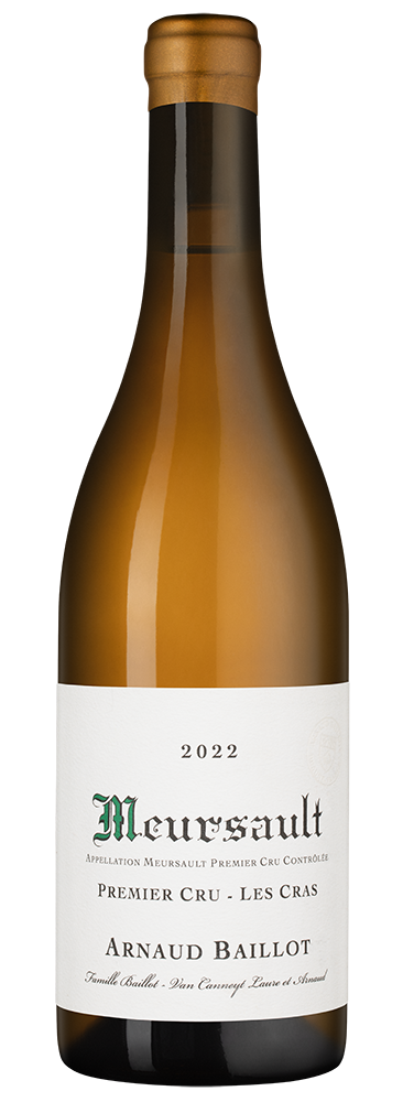 Вино Meursault Premier Cru Les Cras, Arnaud Baillot, 2022, (148876), Франция, Бургундия, белое, сухое, 0.75 л, Мерсо Премье Крю Ле Кра, цена 44990 рублей