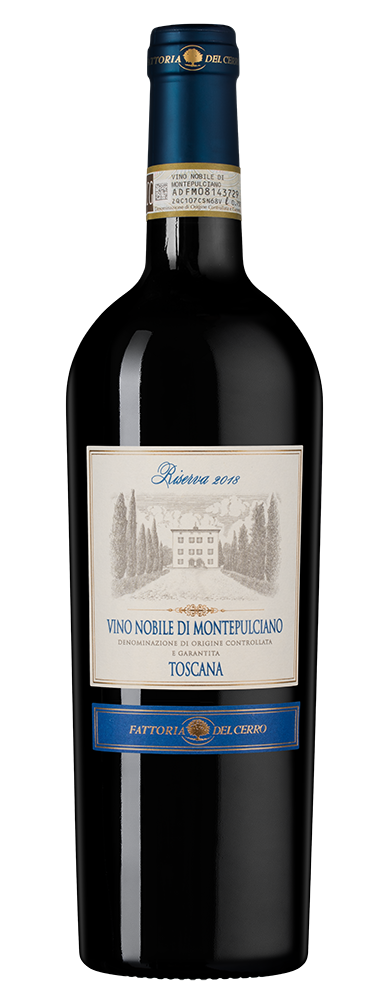 Вино Vino Nobile di Montepulciano Riserva, Fattoria del Cerro, 2018, (144541), Италия, Тоскана, красное, сухое, 0.75 л, Вино Нобиле ди Монтепульчано Ризерва, цена 6490 рублей