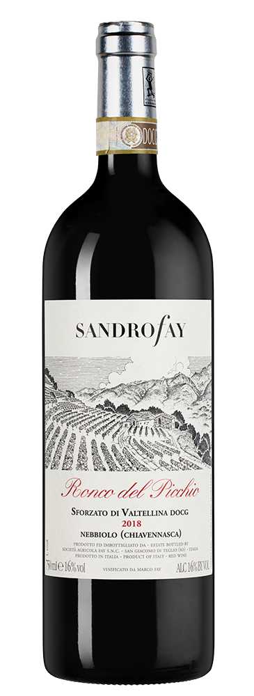 Вино Ronco del Picchio, Sandro Fay, 2018, (137776), Италия, Ломбардия, красное, сухое, 0.75 л, Ронко дель Пиккьо, цена 16490 рублей