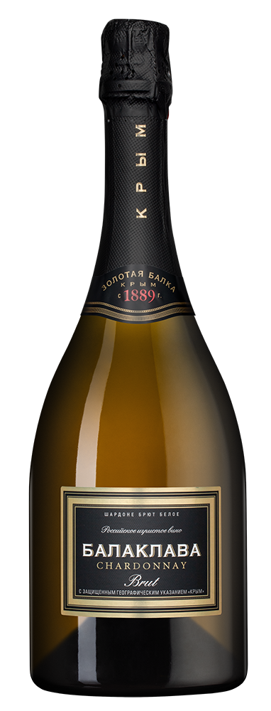 Игристое вино Балаклава Шардоне Брют, Золотая Балка, 2025, (160566), Россия, Крым, белое, брют, 0.75 л, Балаклава Шардоне Брют, цена 832 рублей