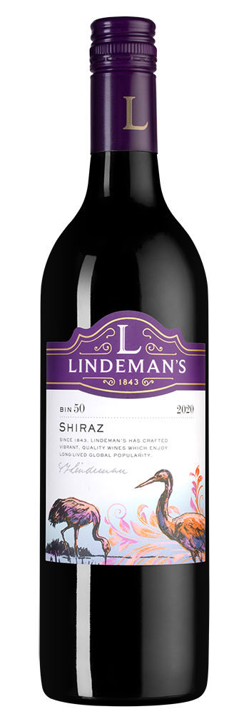 Вино Bin 50 Shiraz, Lindeman's, 2020, (126273), Австралия, Юго-Восточная Австралия, красное, полусухое, 0.75 л, Бин 50 Шираз, цена 1490 рублей