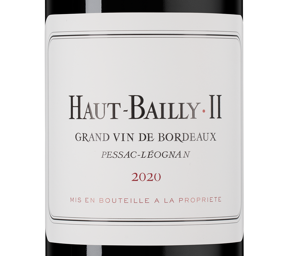 Вино Haut-Bailly II (Pessac-Leognan), Chateau Haut-Bailly, 2020, (153197), Франция, Бордо, красное, сухое, 0.75 л, О-Байи II, цена 13490 рублей