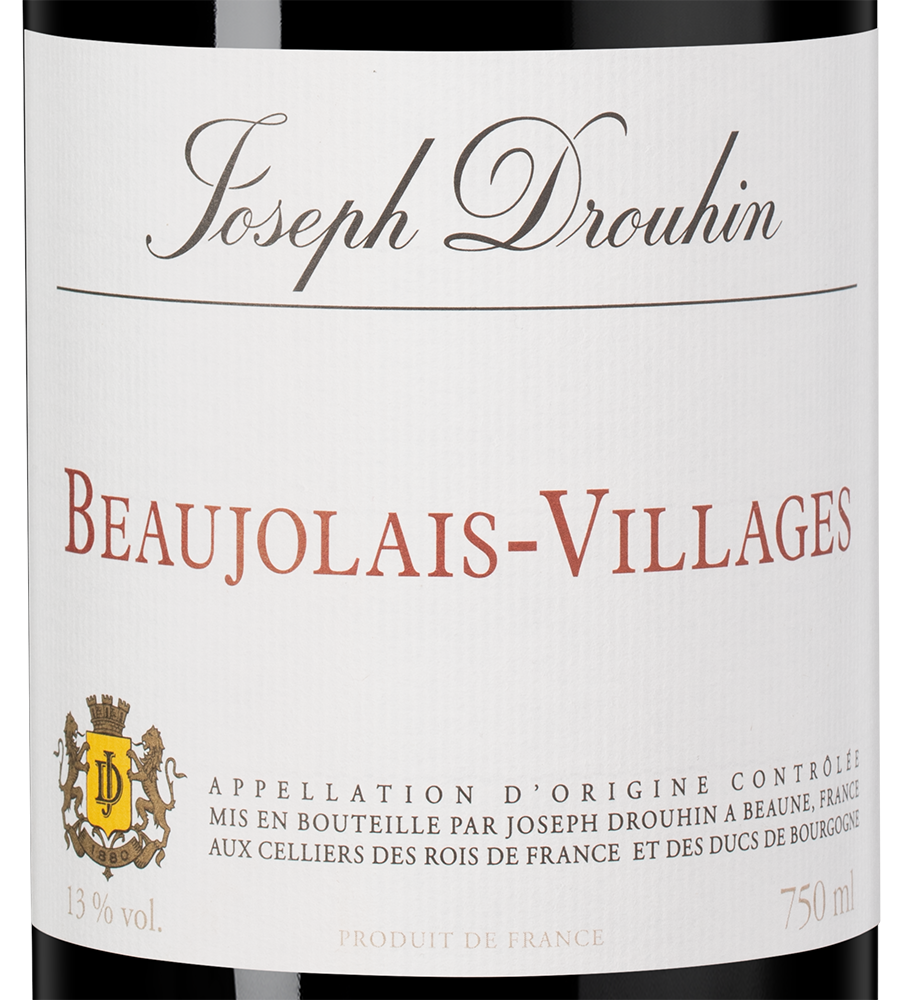 Вино Beaujolais-Villages, Joseph Drouhin, 2021, (139506), Франция, Бургундия, красное, сухое, 0.75 л, Божоле-Вилляж, цена 4990 рублей