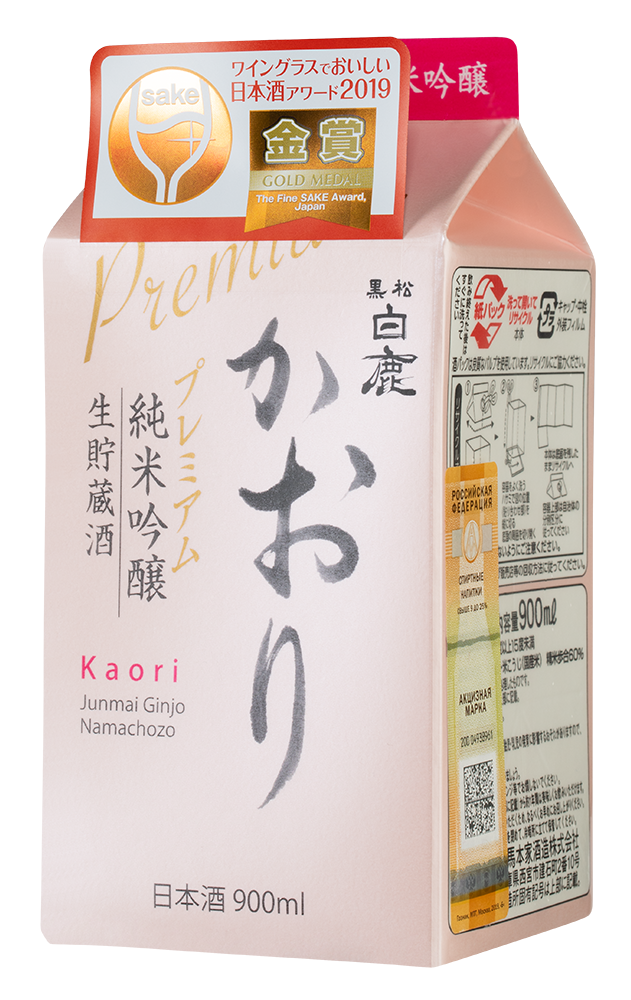 Саке Hakushika Kaori Junmai Ginjo, 0.9л, (154028), Япония, Хёго, 0.9 л, Хакусика Каори Дзюнмай Гиндзё, цена 3490 рублей