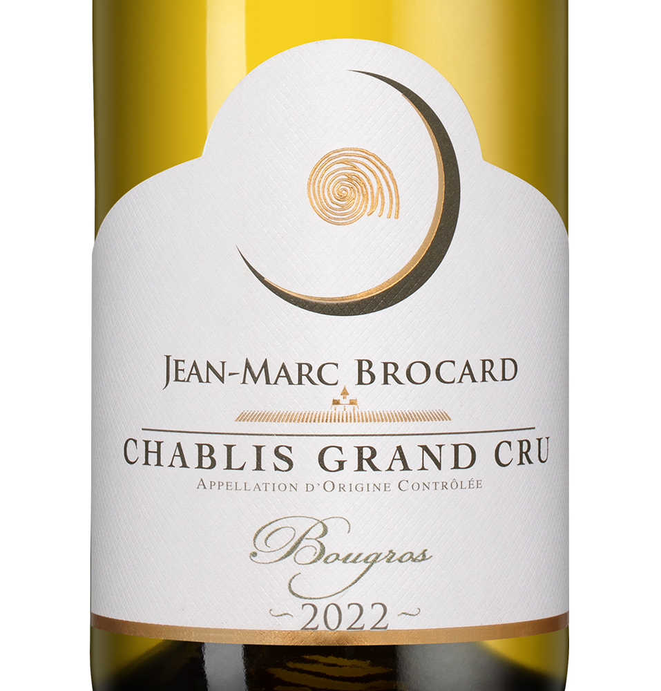 Вино Chablis Grand Cru Bougros, Jean-Marc Brocard (Domaine Sainte-Claire), 2022, (147078), Франция, Бургундия, белое, сухое, 0.75 л, Шабли Гран Крю Бугро, цена 22490 рублей