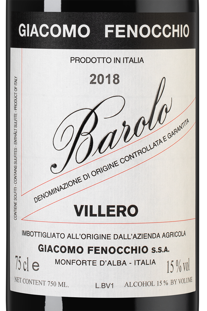 Вино Barolo Villero, Giacomo Fenocchio, 2018, (137410), Италия, Пьемонт, красное, сухое, 0.75 л, Бароло Виллеро, цена 27490 рублей
