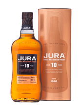 Виски Jura Aged 10 Years, (111404), gift box в подарочной упаковке, Односолодовый 10 лет, Шотландия, 0.7 л, Джура Эйджд 10 Еарс цена 2418 рублей