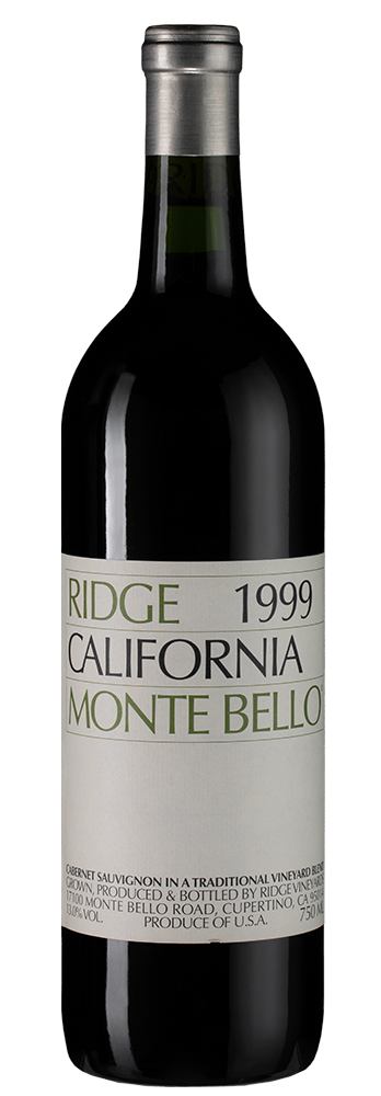 Вино Monte Bello, Ridge Vineyards, 1999, (107396), Соединенные Штаты Америки, Калифорния, красное, сухое, 0.75 л, Монте Белло, цена 124990 рублей