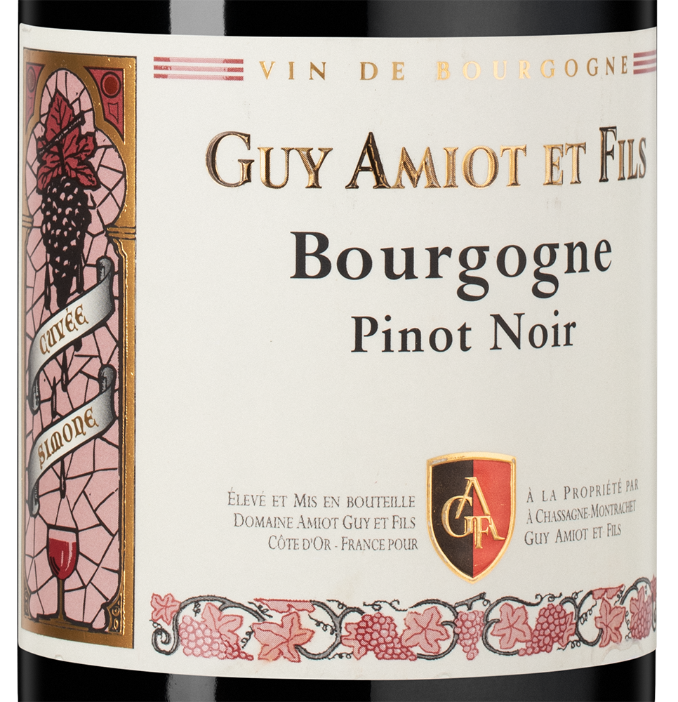 Вино Bourgogne Pinot Noir, Domaine Amiot Guy et Fils, 2023, (158477), Франция, Бургундия, красное, сухое, 0.75 л, Бургонь Пино Нуар, цена 9490 рублей
