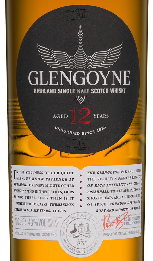Виски Glengoyne 12 years old в подарочной упаковке, (155345), Шотландия, Хайленд, 0.7 л, Гленгойн 12 лет, цена 10490 рублей