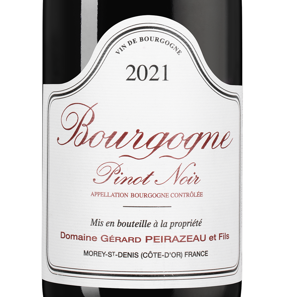 Вино Bourgogne Pinot Noir, Domaine Gerard Peirazeau & Fils, 2023, (144824), Франция, Бургундия, красное, сухое, 0.75 л, Бургонь Пино Нуар, цена 9990 рублей