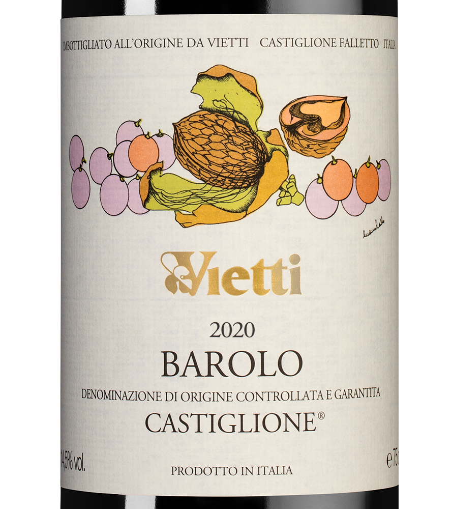 Вино Barolo Castiglione, Vietti, 2020, (149122), Италия, Пьемонт, красное, сухое, 0.75 л, Бароло Кастильоне, цена 18990 рублей