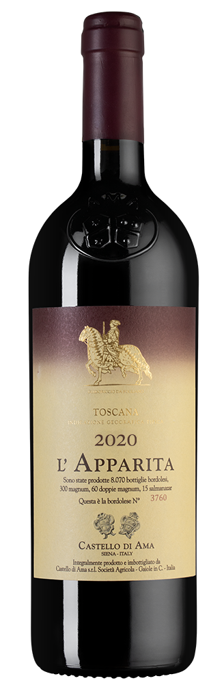 Вино L`Apparita, Castello di Ama, 2020, (145984), Италия, Тоскана, красное, сухое, 0.75 л, Л`Аппарита, цена 87490 рублей