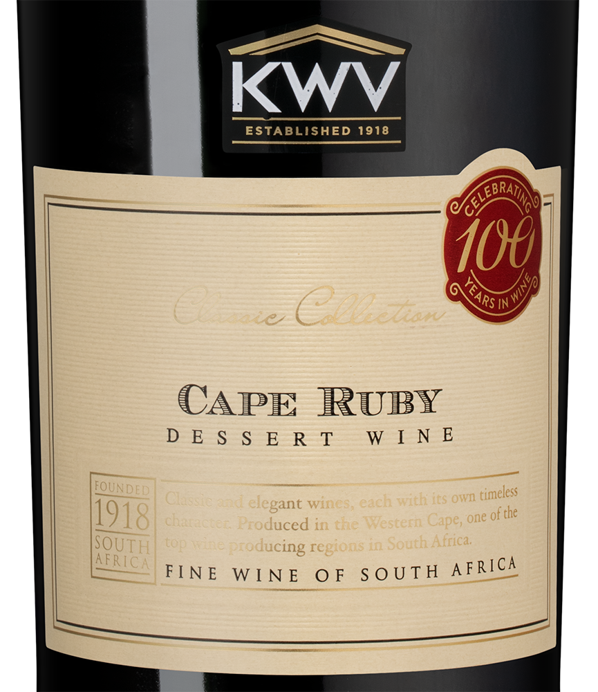Вино креплёное KWV Classic Cape Ruby, (142353), Южная Африка, Вестерн Кейп, сладкое, 0.75 л, КВВ Кейп Руби, цена 2290 рублей