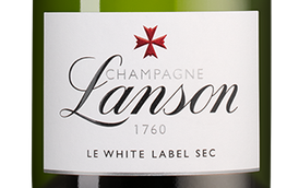 Белое полусухое шампанское и игристое вино Lanson White Label Dry-Sec