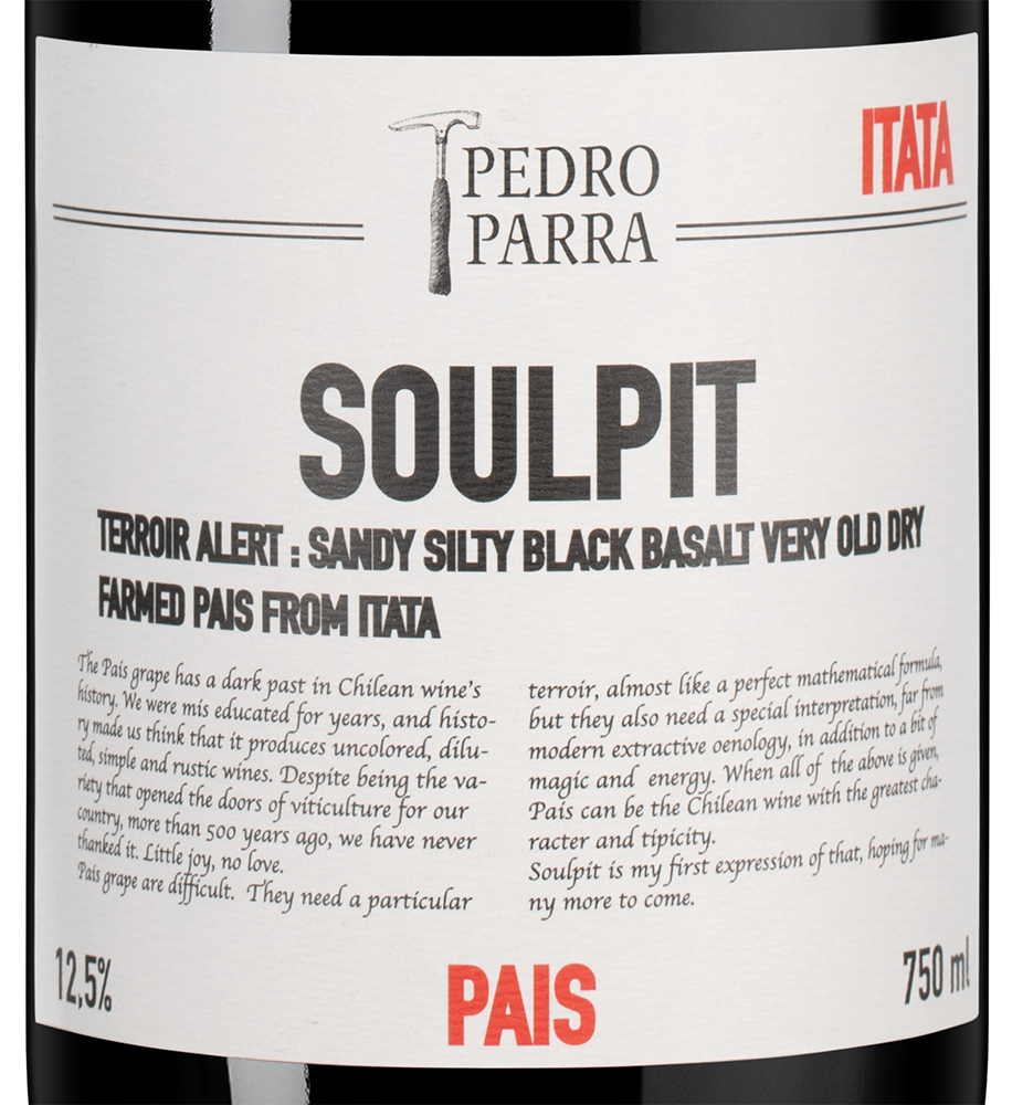 Вино Soulpit, Pedro Parra y Familia, 2021, (151129), Чили, Южный регион, красное, сухое, 0.75 л, Паис Соулпит, цена 12490 рублей