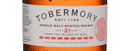 Односолодовый виски Tobermory Aged 21 Years  в подарочной упаковке