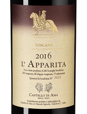 Вино L`Apparita, (119772), красное сухое, 2016 г., 0.75 л, Л`Аппарита цена 67490 рублей