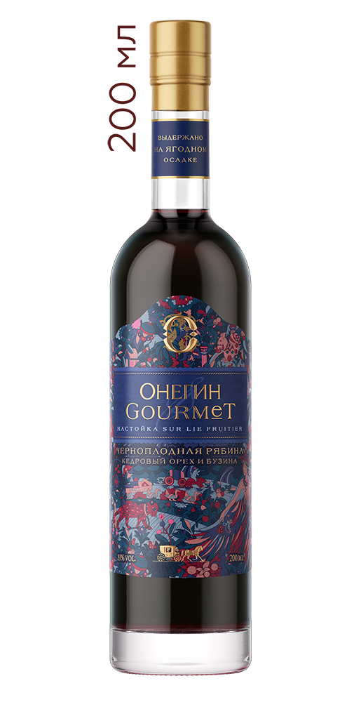 Настойка ягодная сладкая Онегин Gourmet Черноплодная рябина, 0.2л, (126126), Россия, 0.2 л, Онегин Gourmet "Черноплодная рябина", цена 660 рублей