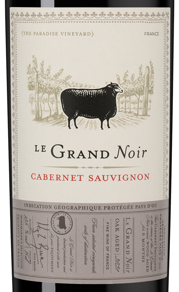 Вино Le Grand Noir Cabernet Sauvignon, 2022, (150392), Франция, Лангедок-Руссильон, красное, полусухое, 0.75 л, Ле Гран Нуар Каберне Совиньон, цена 1990 рублей