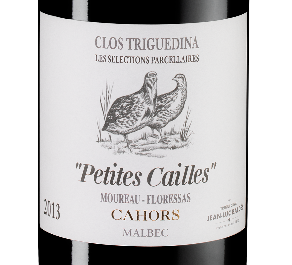 Вино Cahors Petites Cailles, Clos Triguedina, 2015, (145319), Франция, Юго-Запад, красное, сухое, 0.75 л, Каор Птит Кай, цена 12990 рублей
