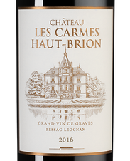 Вино Chateau Les Carmes Haut-Brion, (137706), красное сухое, 2016 г., 0.75 л, Шато Ле Карм О-Брион цена 44990 рублей