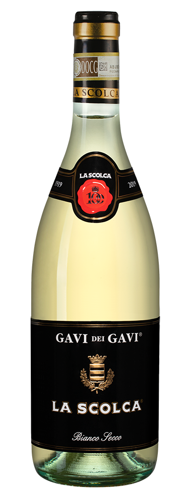 Вино Gavi dei Gavi (Etichetta Nera), La Scolca, 2022, (143321), Италия, Пьемонт, белое, сухое, 0.75 л, Гави дей Гави (Черная Этикетка), цена 6290 рублей