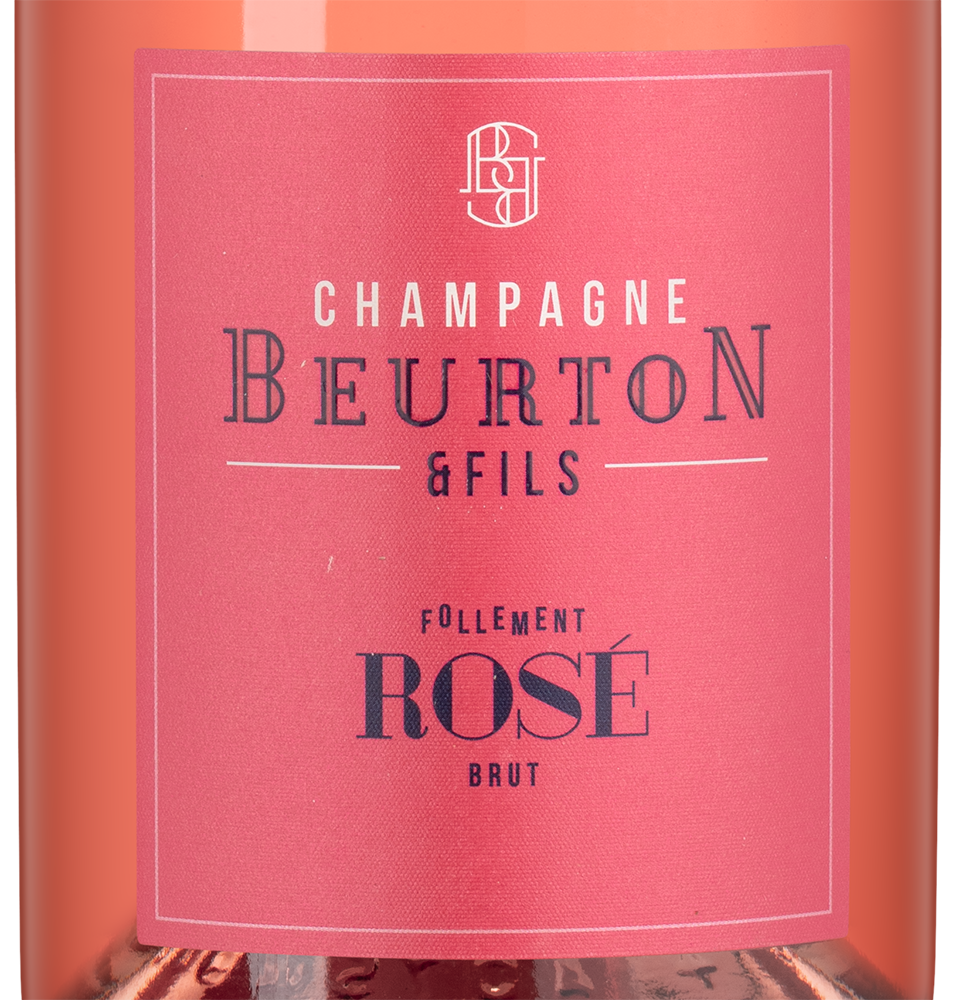 Шампанское Follement Rose, Beurton et Fils, (144802), Франция, Шампань, розовое, брют, 0.75 л, Фольман Розе, цена 9990 рублей