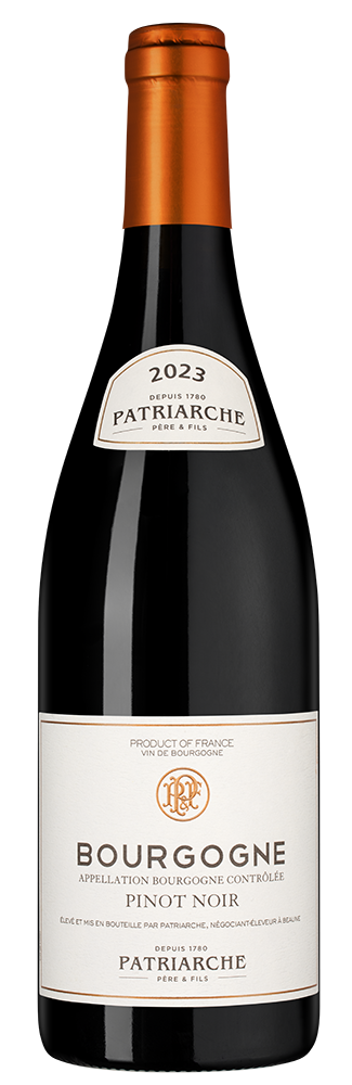 Вино Bourgogne Pinot Noir, Patriarche, 2023, (152925), Франция, Бургундия, красное, сухое, 0.75 л, Бургонь Пино Нуар, цена 5990 рублей