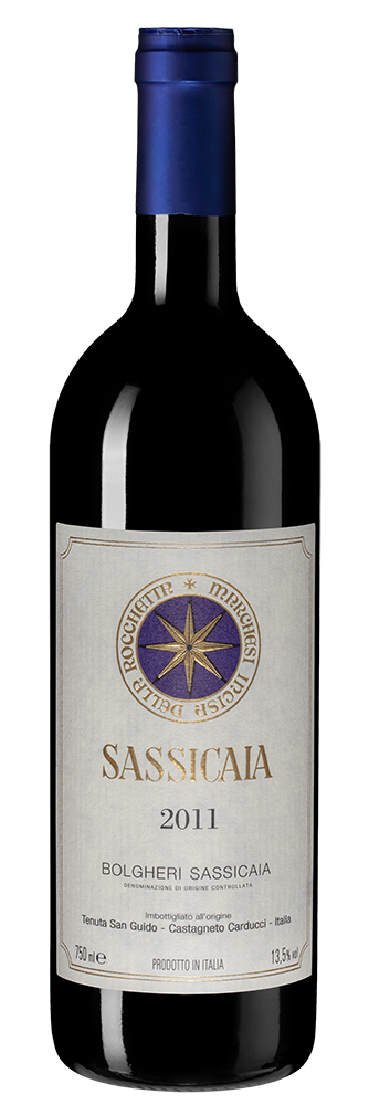 Вино Sassicaia, Tenuta San Guido, 2011, (125246), Италия, Тоскана, красное, сухое, 0.75 л, Сассикайя, цена 154990 рублей
