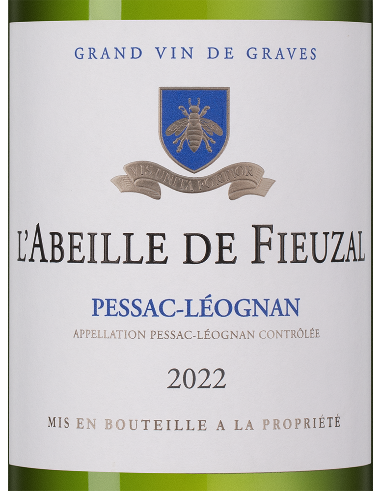 Вино L'Abeille de Fieuzal (Pessac-Leognan), Chateau de Fieuzal, 2022, (150534), Франция, Бордо, белое, сухое, 0.75 л, Л'Абей де Фьёзаль, цена 7490 рублей