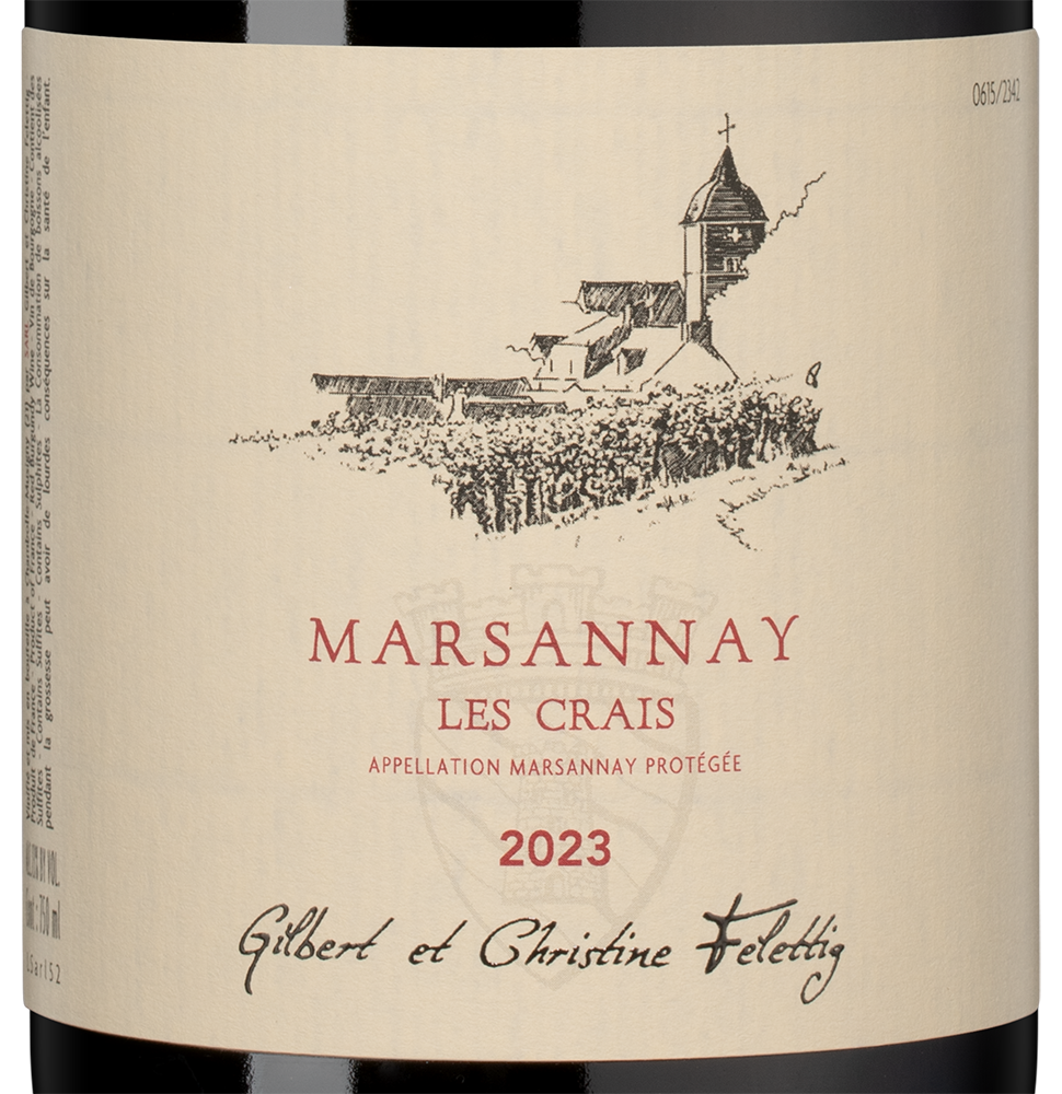 Вино Marsannay Les Crais, Gilbert et Christine Felettig, 2023, (157051), Франция, Бургундия, красное, сухое, 0.75 л, Марсане Ле Кре, цена 16490 рублей
