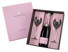 Louis Roederer Brut Rose + 2 бокала в подарочной упаковке Louis Roederer Brut Rose + 2 бокала в подарочной упаковке