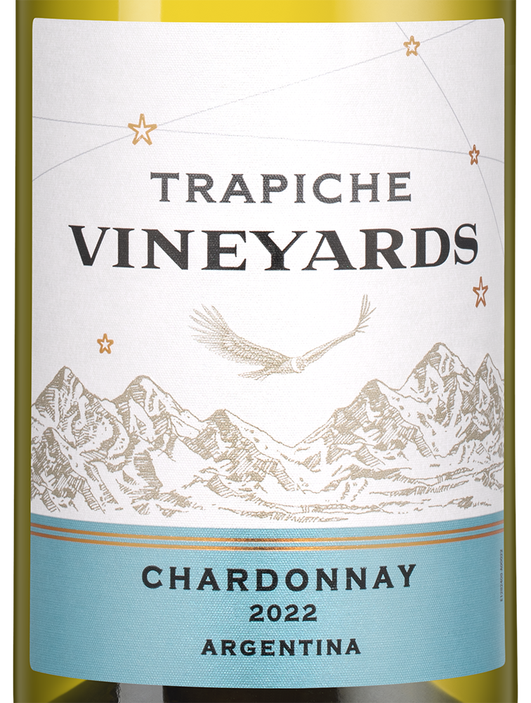 Вино Chardonnay Vineyards, Trapiche, 2022, (140563), Аргентина, Мендоса, белое, сухое, 0.75 л, Шардоне Виньярдс, цена 1043 рублей