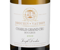 Вино шардоне из Бургундии Chablis Grand Cru Bougros