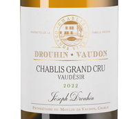 Вино шардоне из Бургундии Chablis Grand Cru Vaudesir