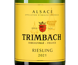 Вино Riesling, Trimbach, 2021, (147030), Франция, Эльзас, белое, сухое, 0.75 л, Рислинг, цена 6190 рублей