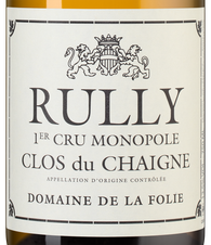 Вино Rully Premier Cru Clos du Chaigne, (128892), белое сухое, 2019 г., 0.75 л, Рюлли Премье Крю Кло дю Шень цена 7790 рублей
