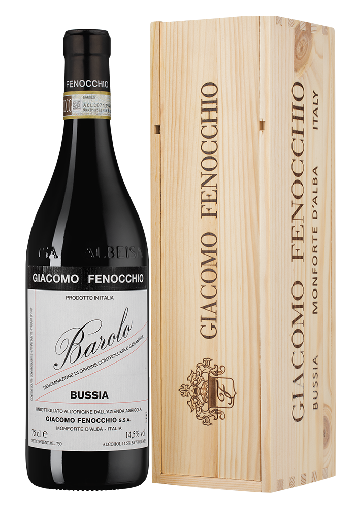 Вино Barolo Bussia в подарочной упаковке, Giacomo Fenocchio, 2021, (155743), Италия, Пьемонт, красное, сухое, 0.75 л, Бароло Буссия, цена 21490 рублей