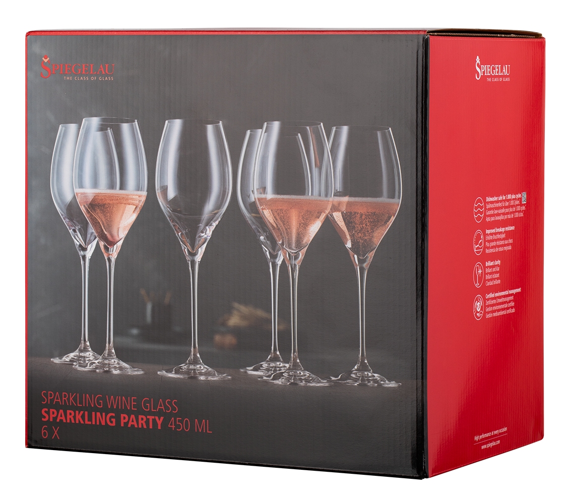 Набор из 6-ти бокалов Spiegelau Sparkling Party для игристого вина и шампанского, 0.45л, (147016), Словакия, хрустальное стекло, 0.45 л, Шпигелау Спарклинг Пати 450 (набор по 6), цена 11340 рублей